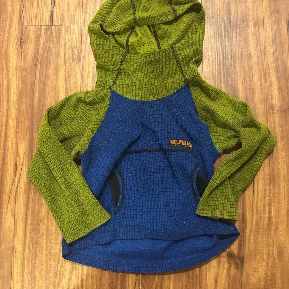 SOLD | Melanzana Kids Green and Blue Hoodie - Picture 1 of 1